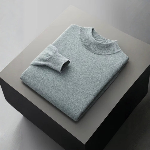 The Geneva Merino Wool Mock Neck Sweater